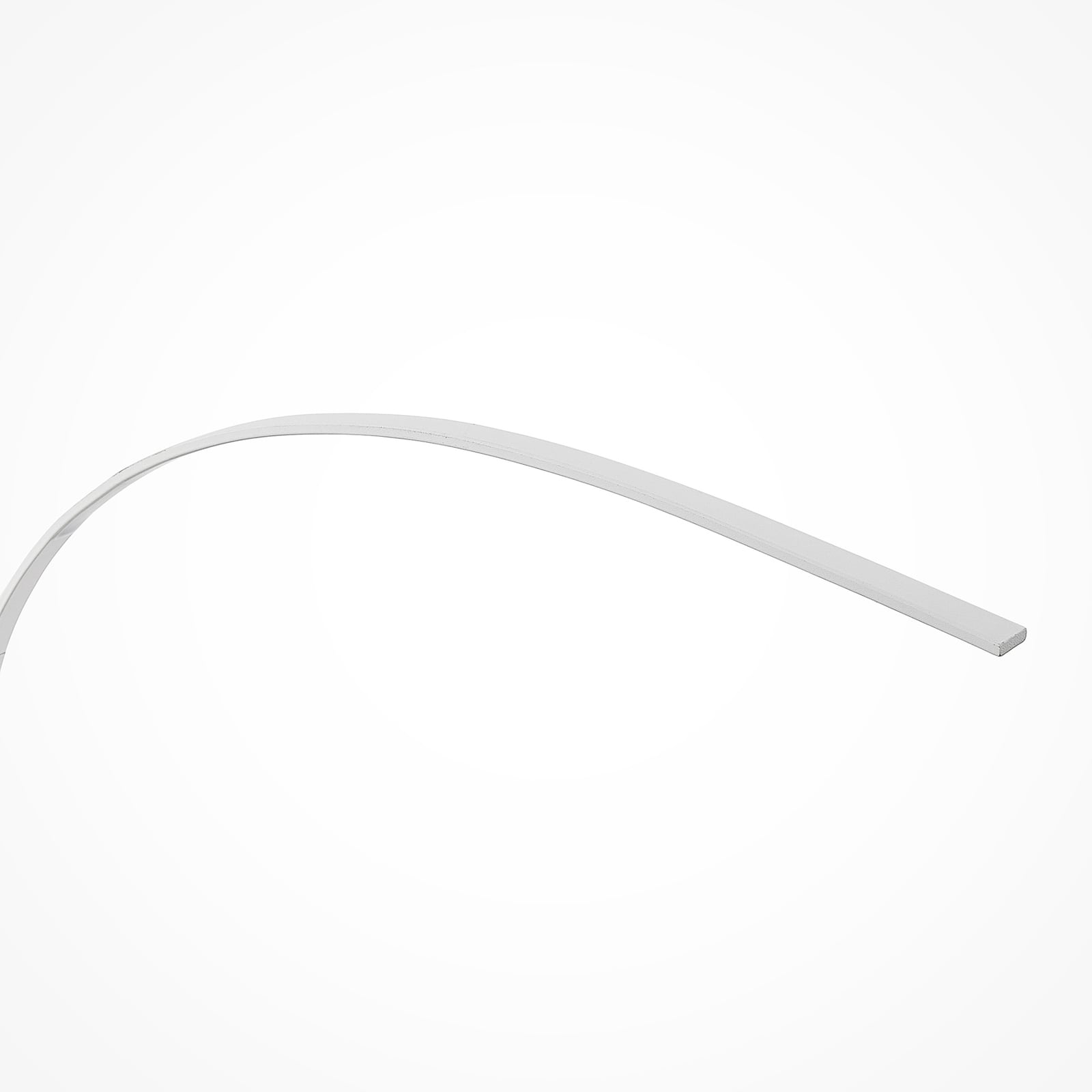 LED buegulvlampe Kendra hvit aluminium marmor sideprofil