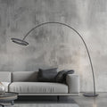 LED buegulvlampe Loop-Bow svart forfra