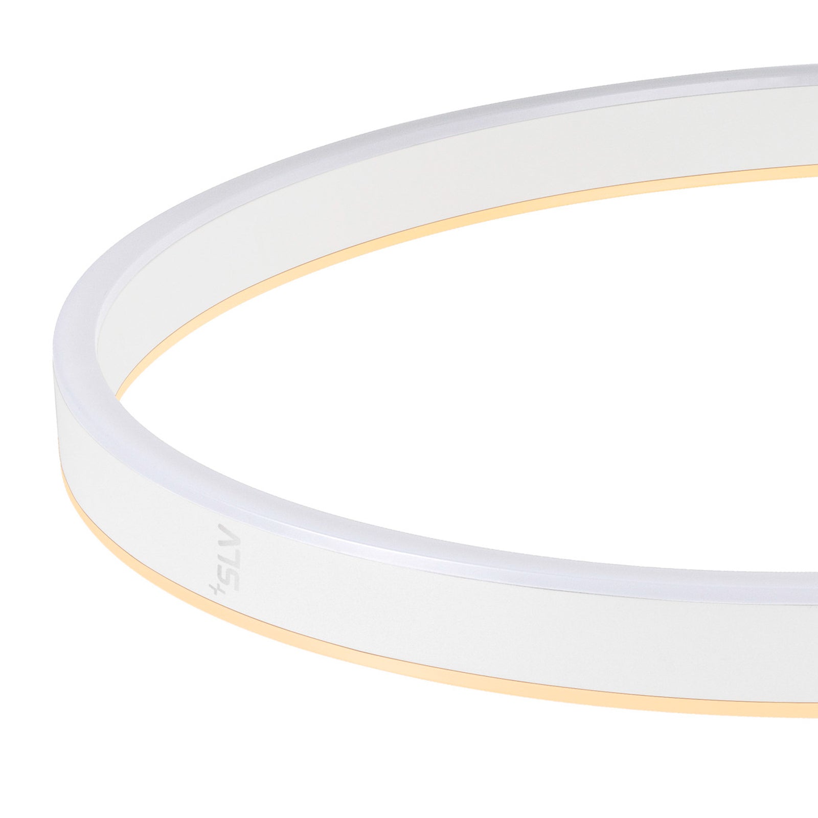 LED buegulvlampe One Bow FL hvit stål med synlig kabel