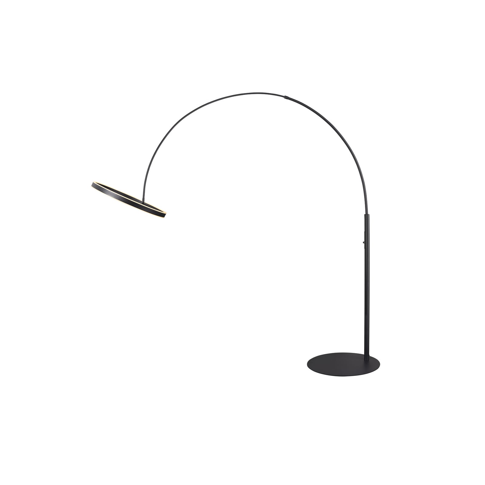 LED buegulvlampe One Bow FL svart stål nærbilde av bryter