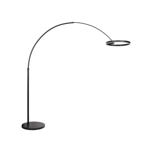 LED buegulvlampe Ringlux svart metall bakside