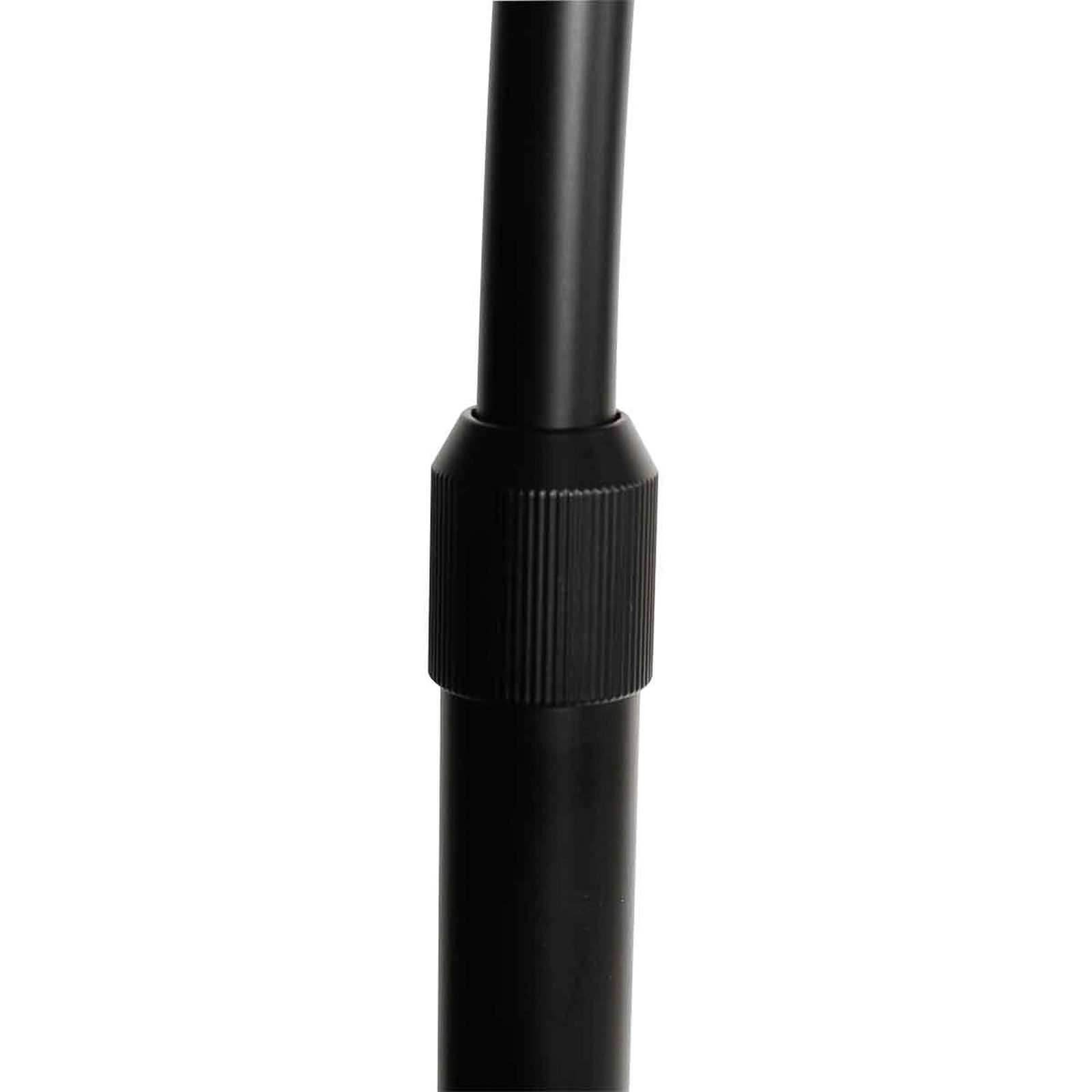 LED buegulvlampe Ringlux svart metall vinklet skjerm