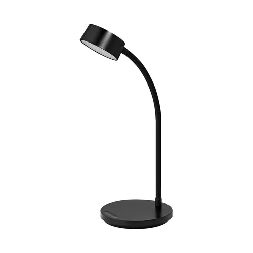 LED bordlampe Office Line Cylinder dimbar CCT svart USB forfra