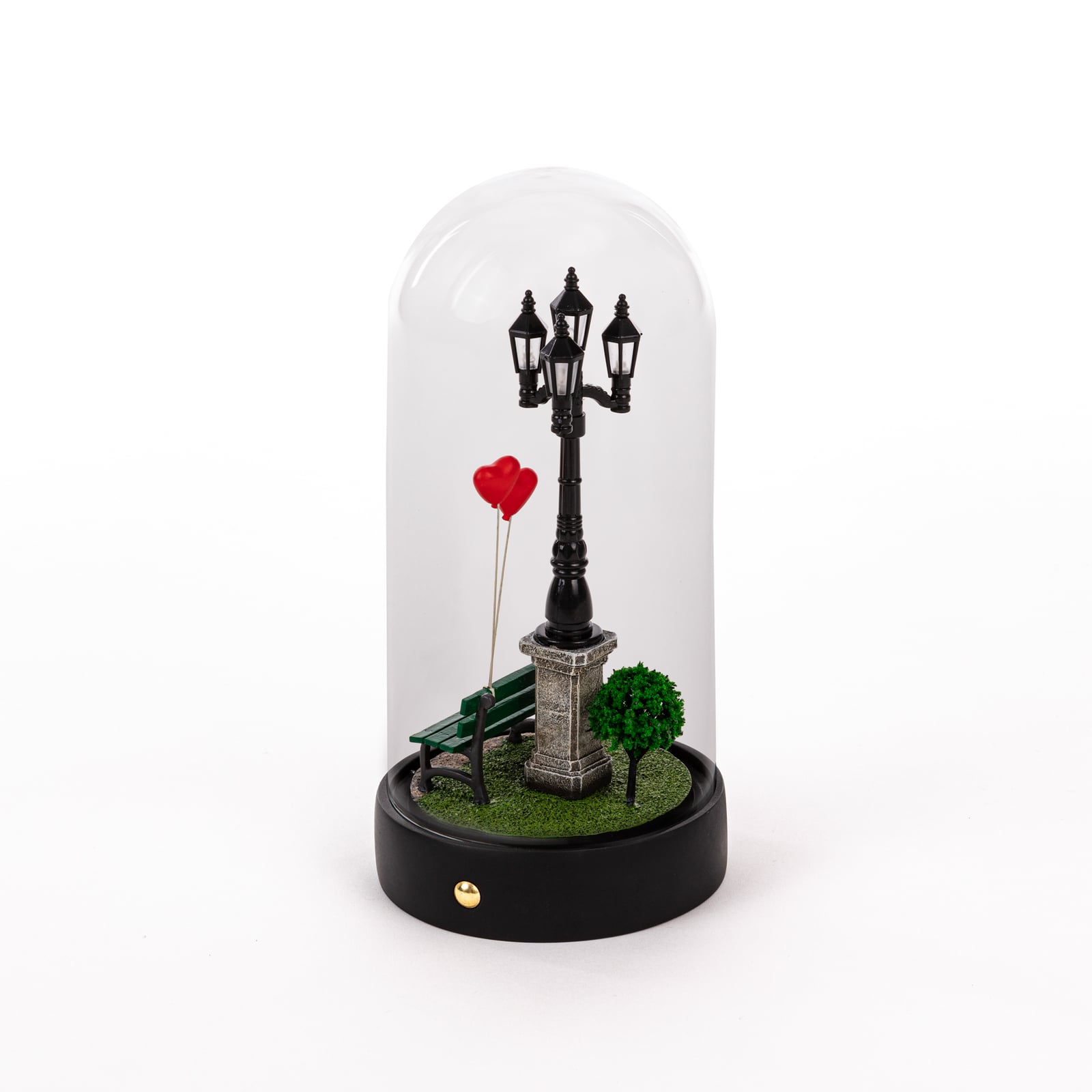 LED dekofigur My Little Valentine kunstharz og glass bakside