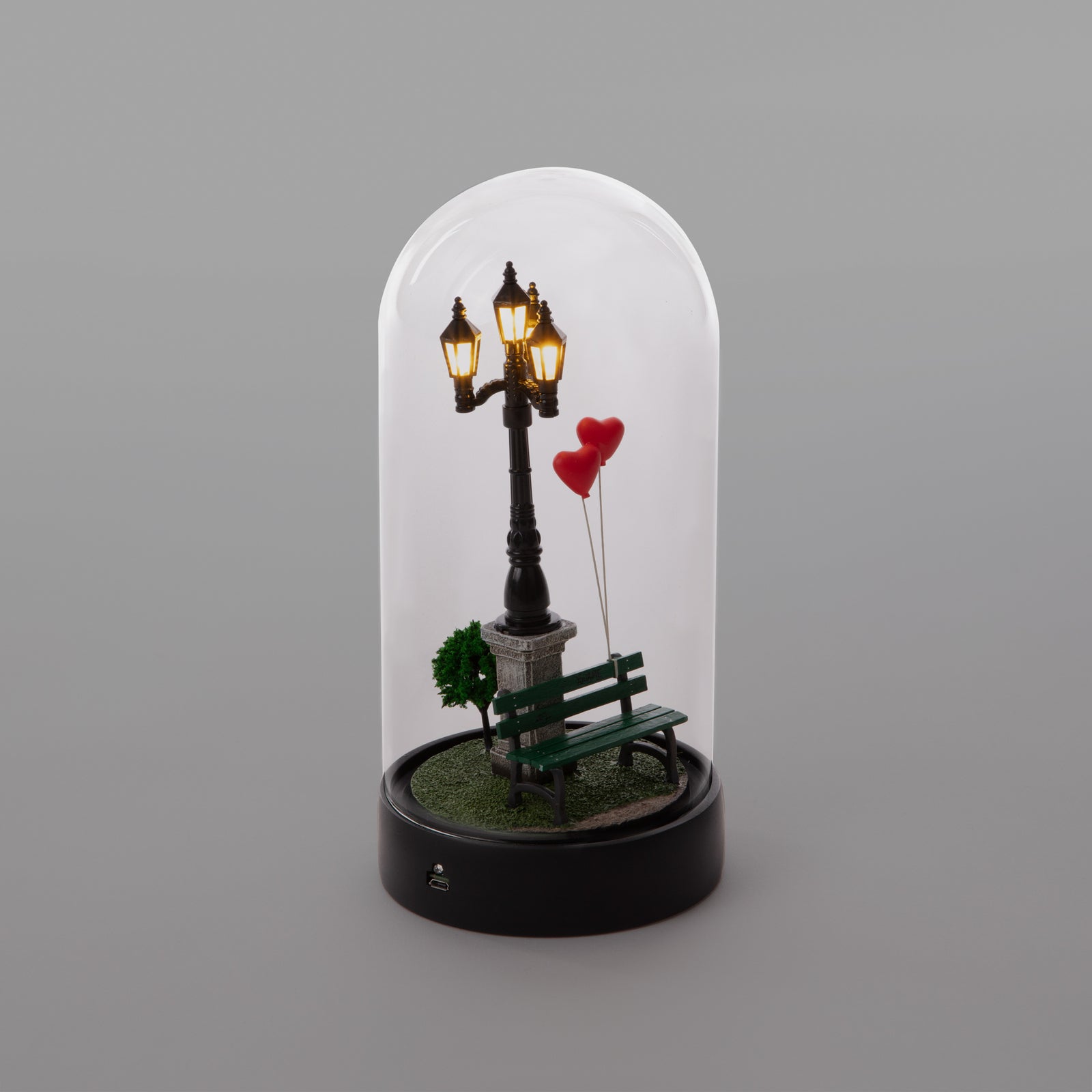 LED dekofigur My Little Valentine kunstharz og glass ledning