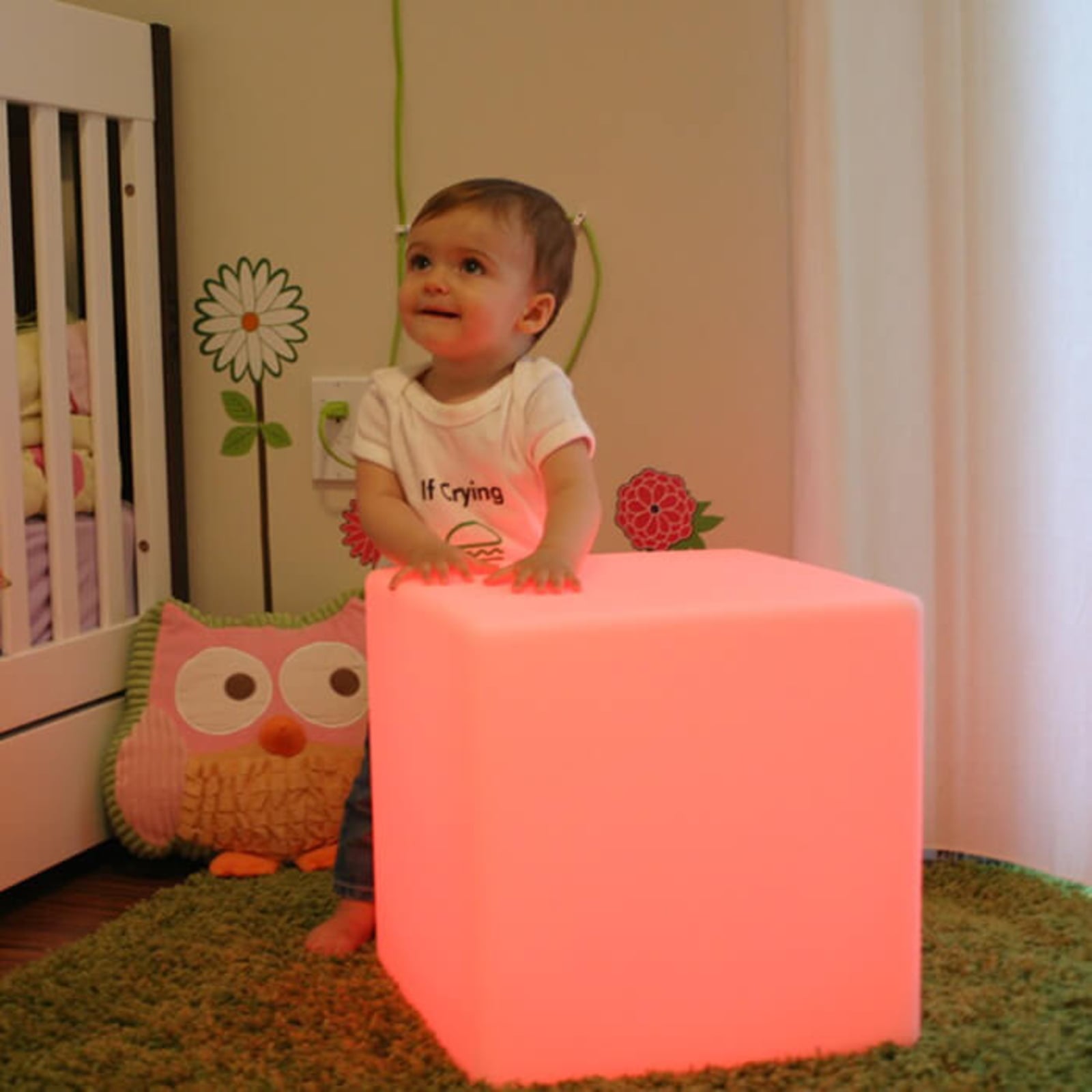 Oversikt LED dekolampe Big Cube terning RGB dimbar IP68 43 cm