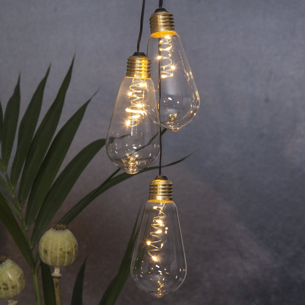 LED dekolampe Glow vintage pæreform med timer nærbilde