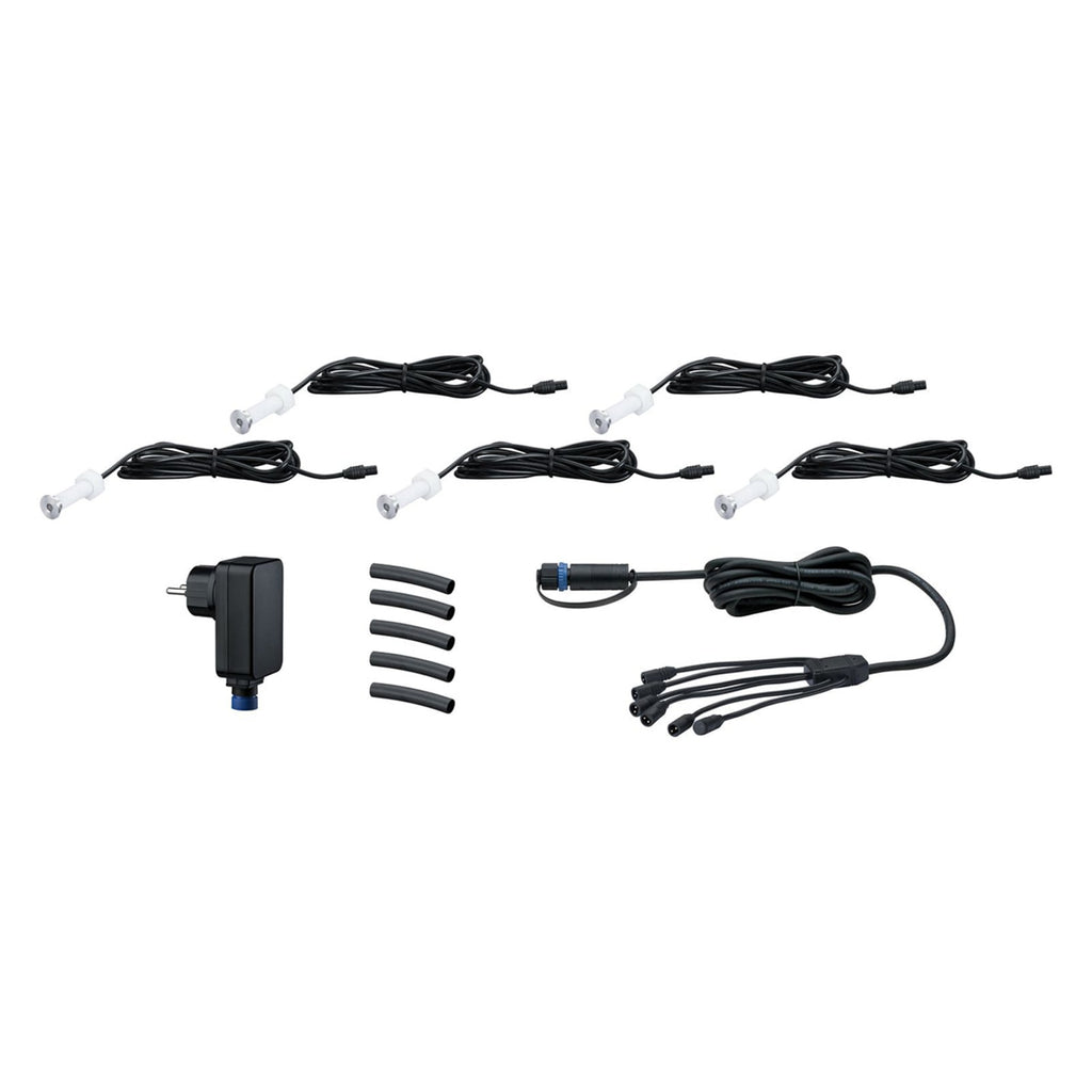 LED dekor-bakkespot Plug & Shine basissett 5-pk IP65 Paulmann detalj