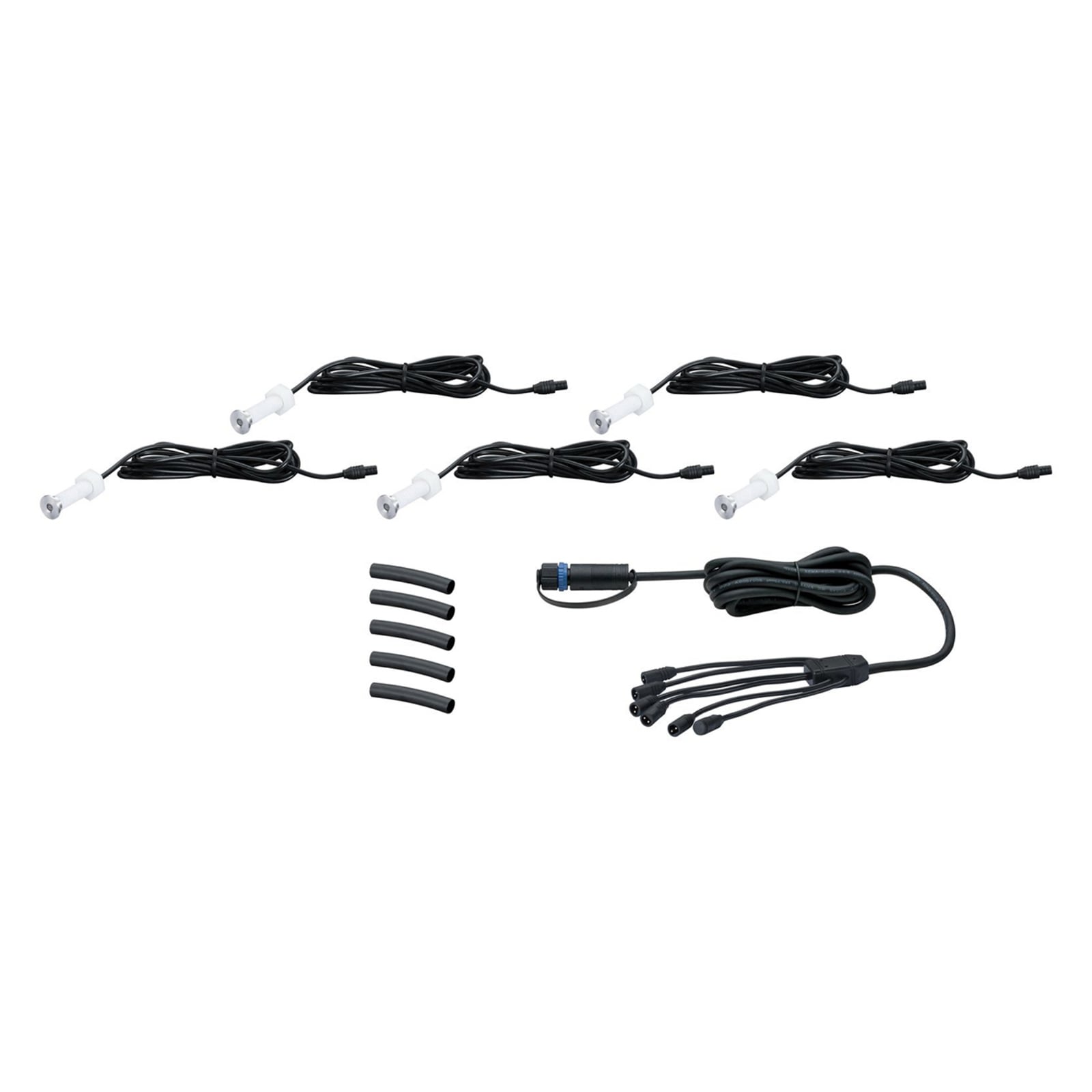 LED dekor-bakkespot Plug & Shine 5-pk rustfritt stål IP65 detalj