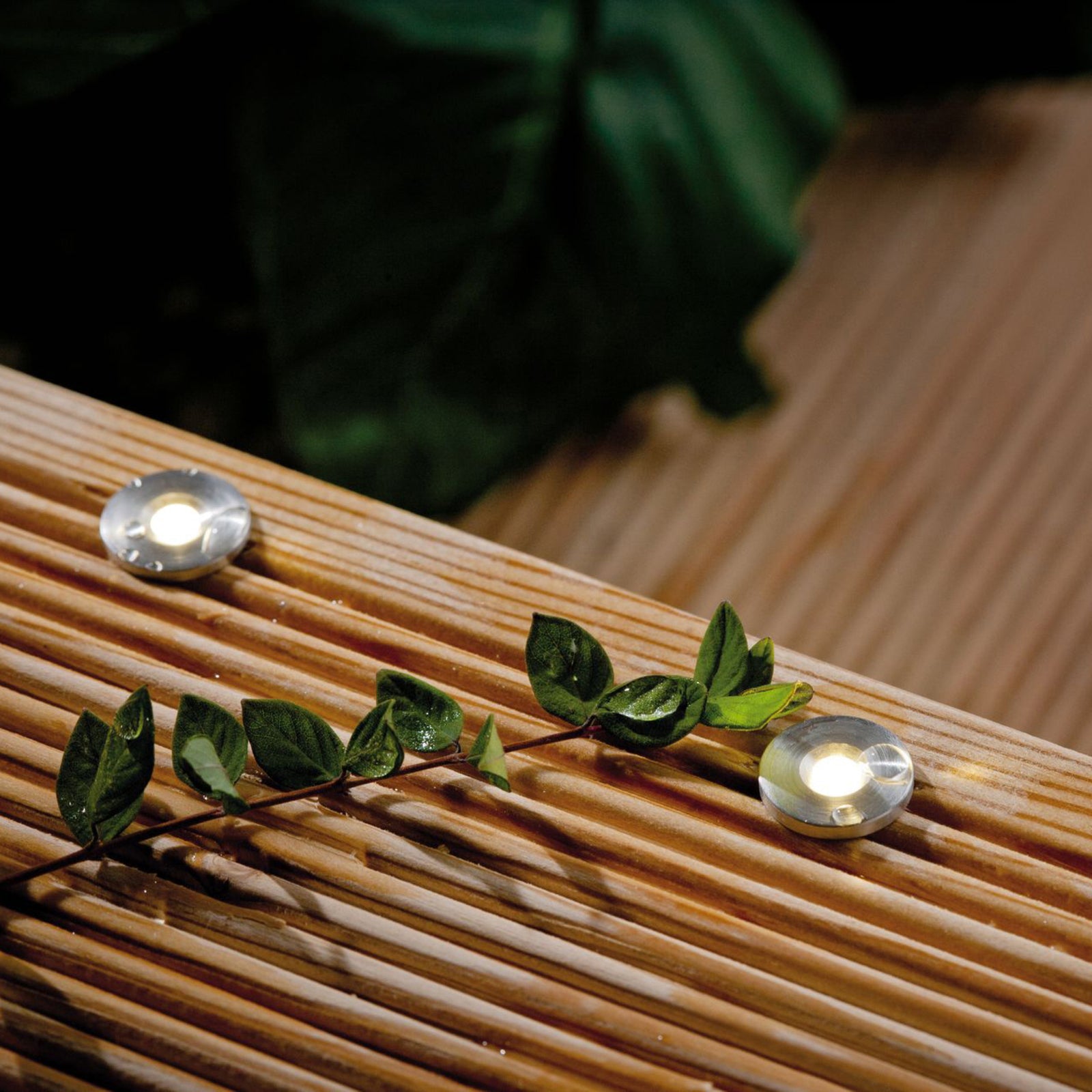LED dekor-bakkespot Plug & Shine 5-pk rustfritt stål IP65 montert i hage