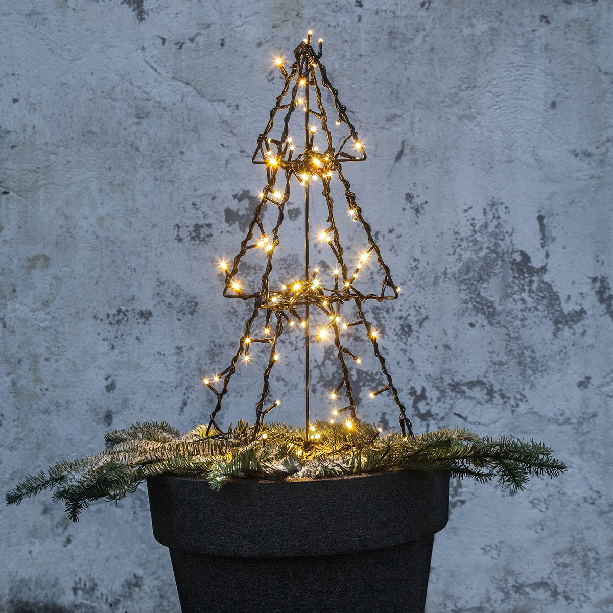 LED-dekorasjon juletre Foldy 90 LED 50 cm IP44 forfra