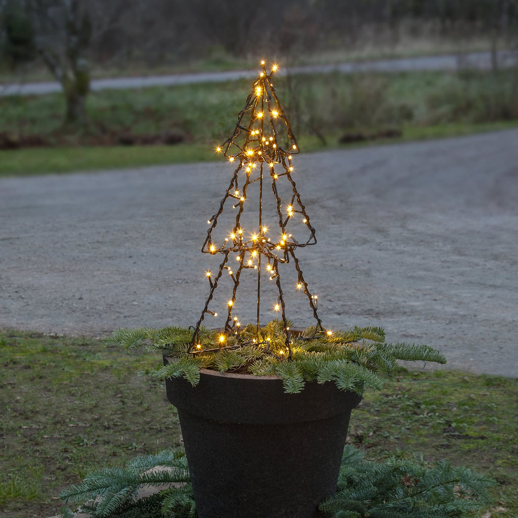 LED-dekorasjon juletre Foldy 90 LED 50 cm IP44 bakside