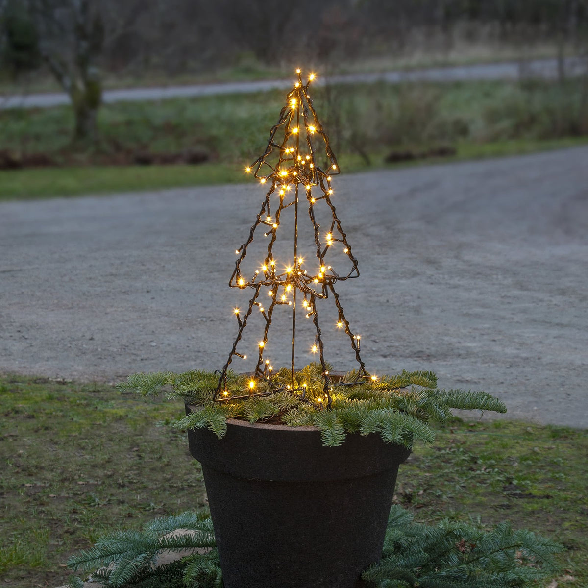 LED-dekorasjon juletre Foldy 90 LED 50 cm IP44 bakside