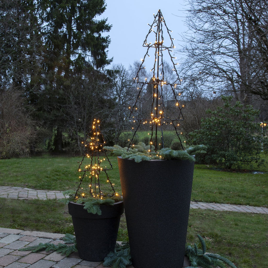 Nærbilde av metallramme på LED-dekorasjon juletre Foldy 90 LED 50 cm IP44