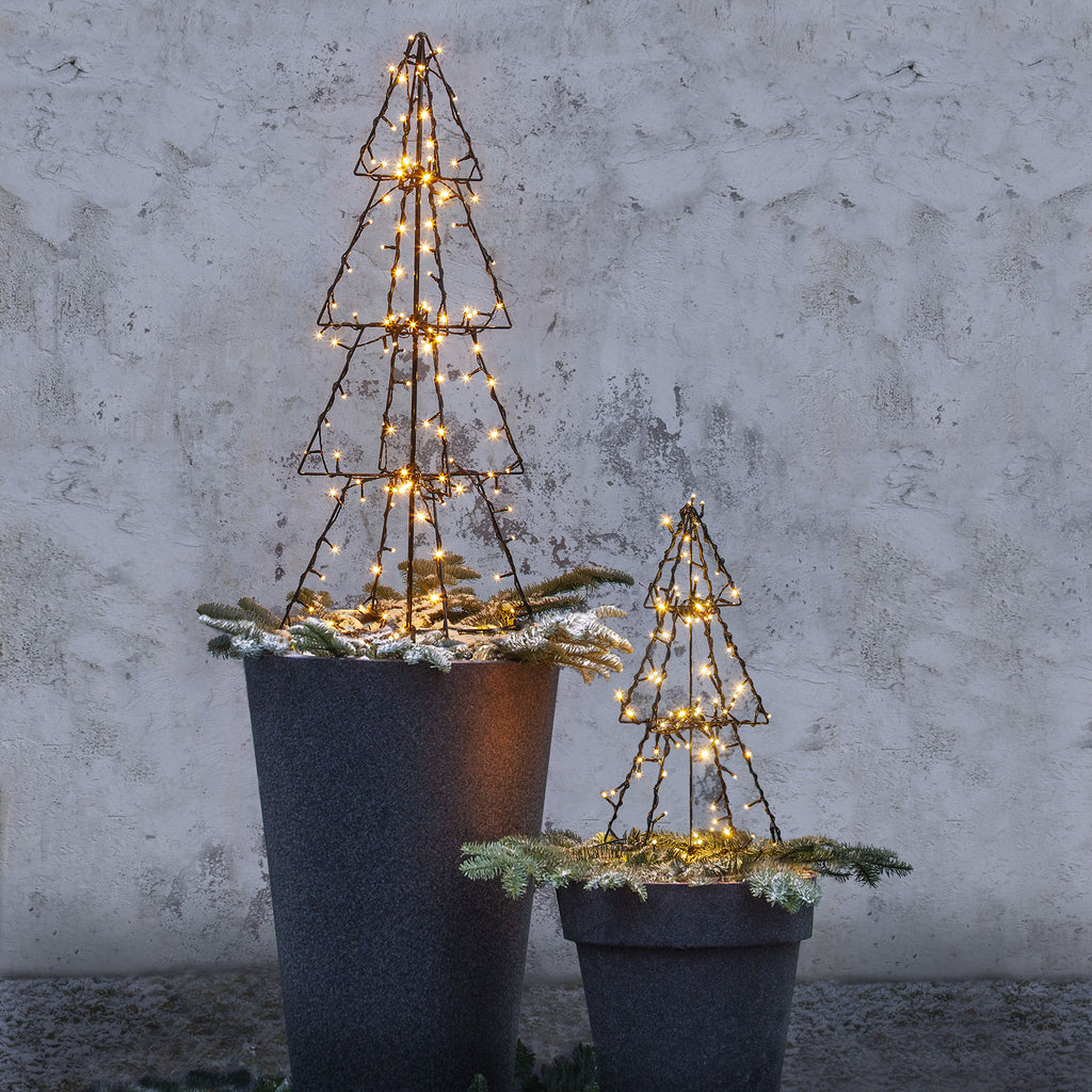 LED-dekorasjon juletre Foldy 90 LED 50 cm IP44 med lysene tent