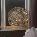 LED-dekorasjonskule Trassel aluminium Ø30 cm IP44 forfra