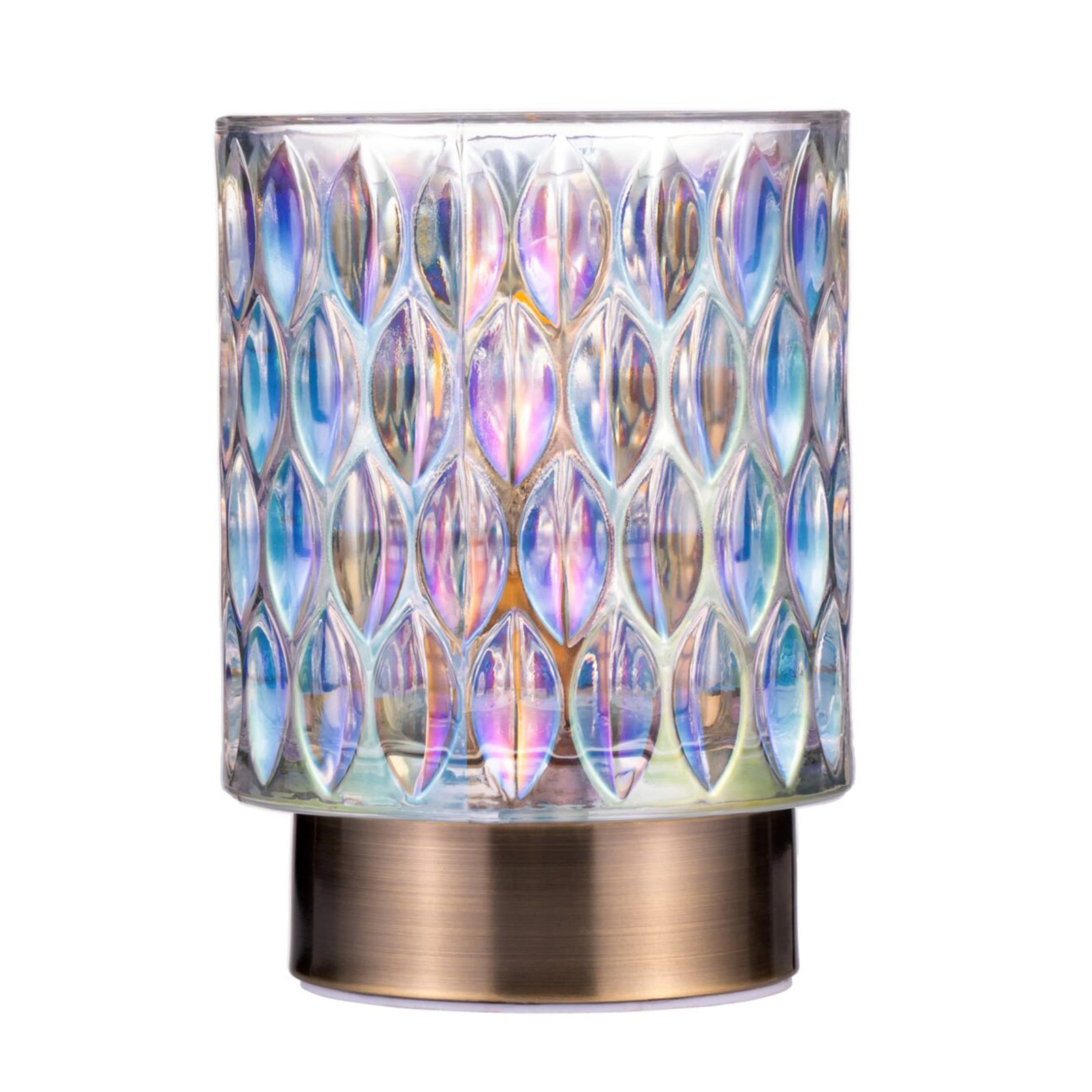 Nærbilde av lyskilde i LED dekorasjonslampe Clear Glamour dikroisk glass batteri E14 - Pauleen