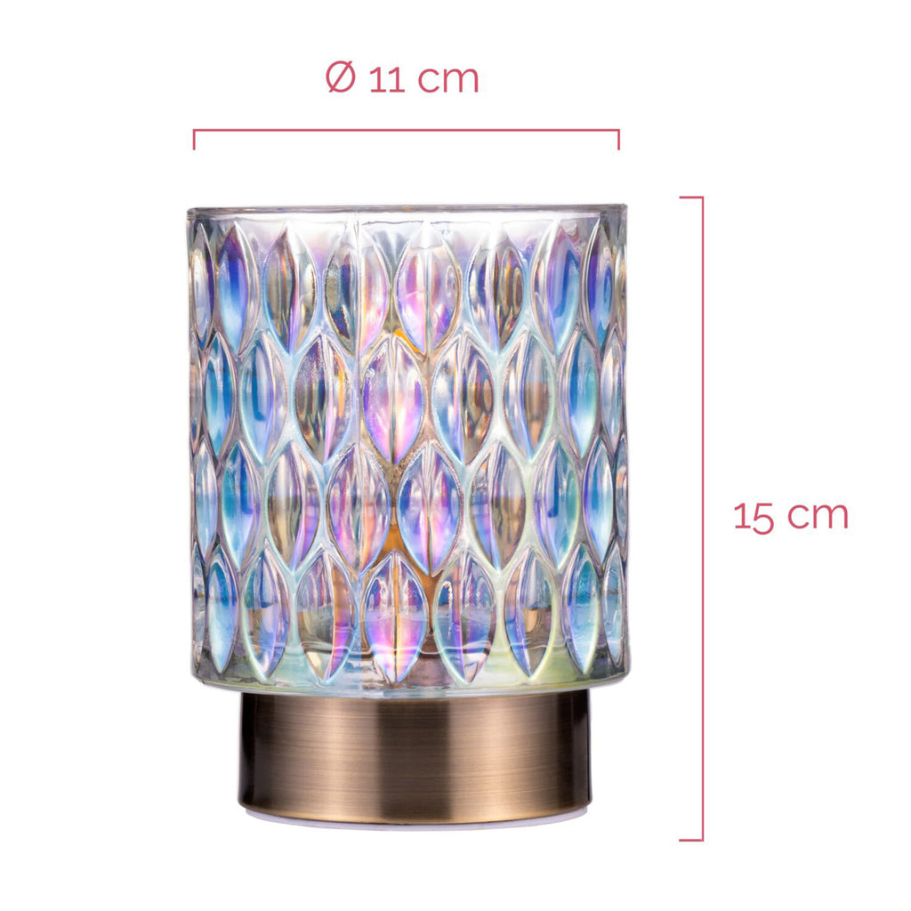LED dekorasjonslampe Clear Glamour dikroisk glass batteri E14 - Pauleen med bryter