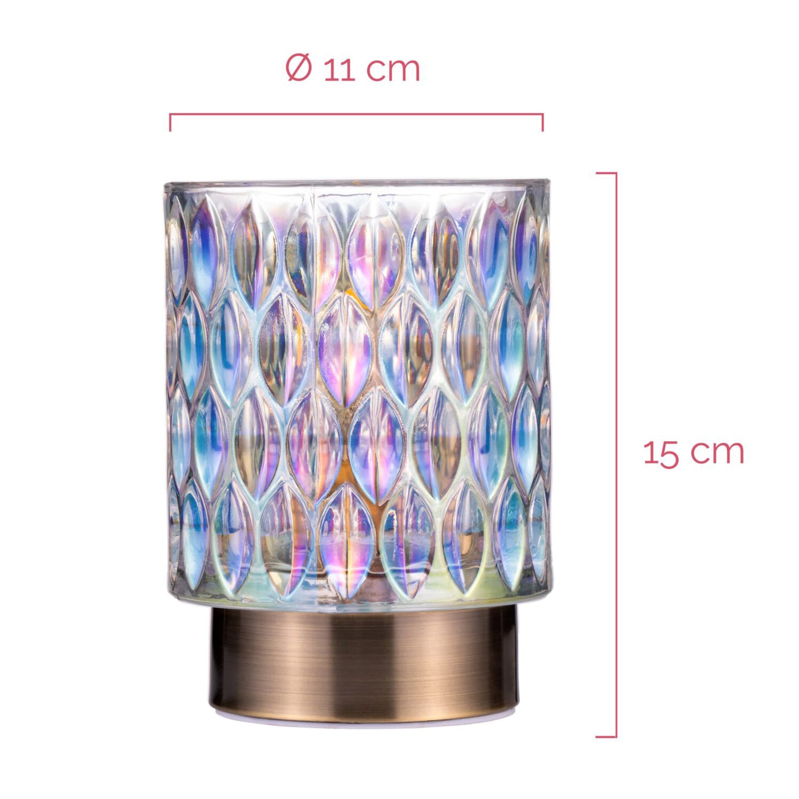 LED dekorasjonslampe Clear Glamour dikroisk glass batteri E14 - Pauleen med bryter