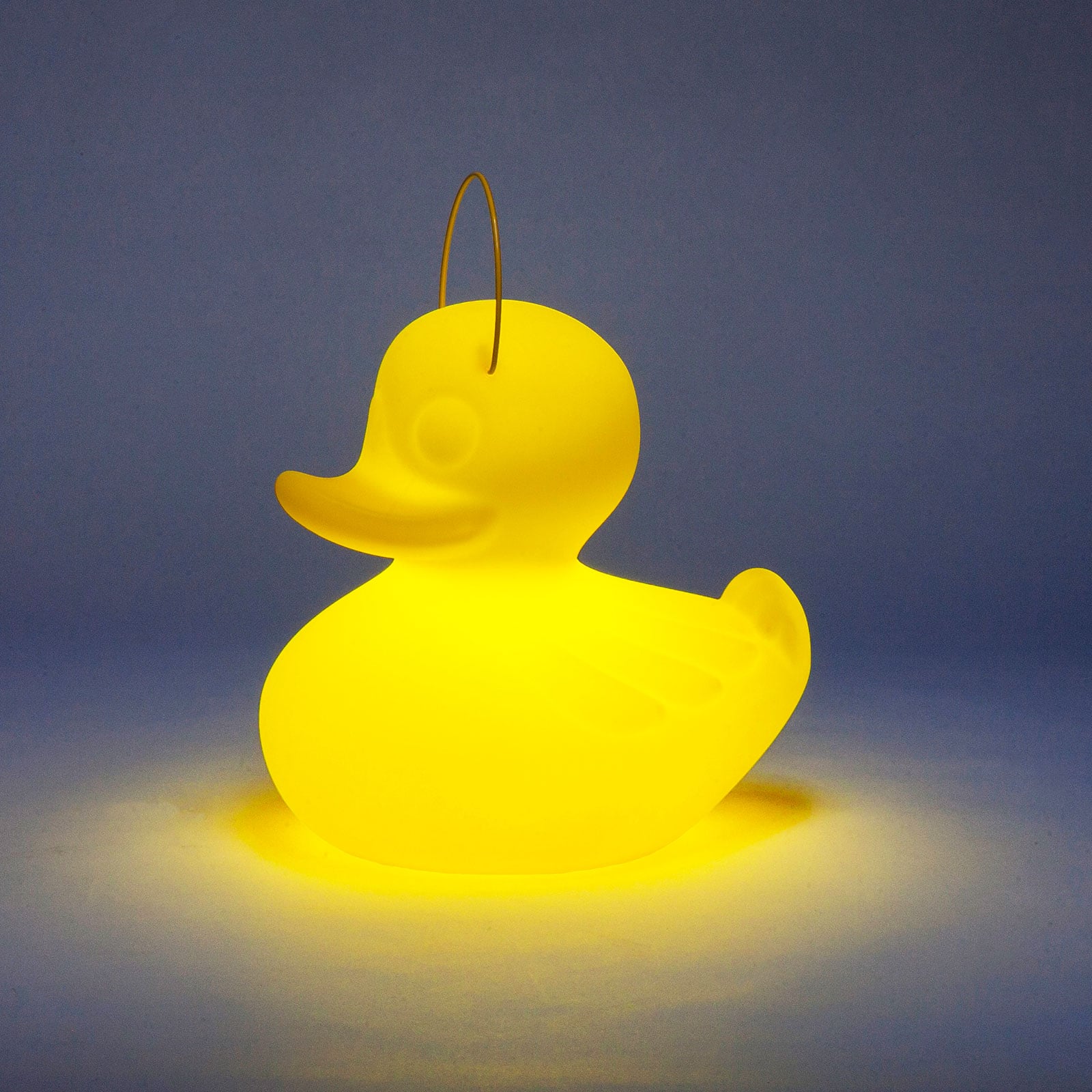 LED dekorasjonslampe DUCK-DUCK S dimbar RGB IP68 gul montert i basseng