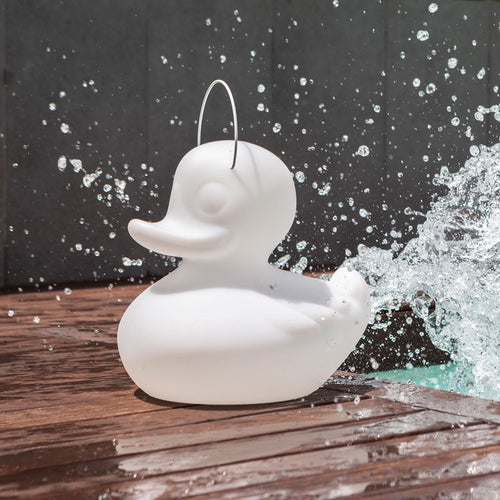 LED dekorasjonslampe DUCK-DUCK S dimbar RGB IP68 hvit forfra