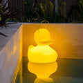 LED dekorasjonslampe DUCK-DUCK XL dimbar RGB IP68 gul forfra