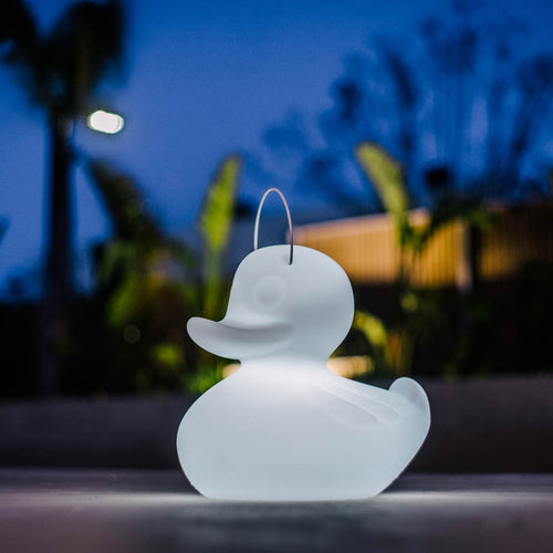 LED dekorasjonslampe DUCK-DUCK XL dimbar RGB IP68 hvit bakside