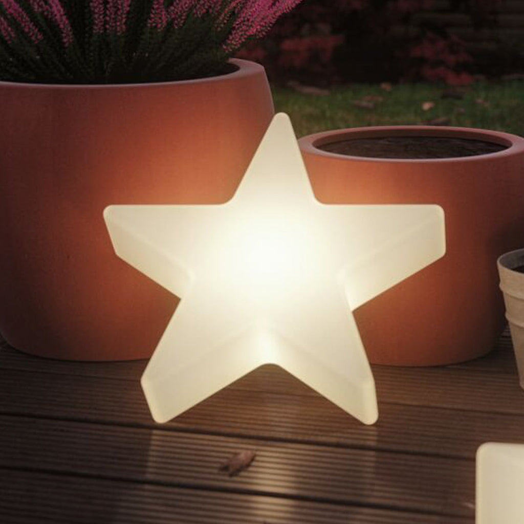 LED-dekorasjonslampe Star hvit Ø40 cm IP67 dimbar forside