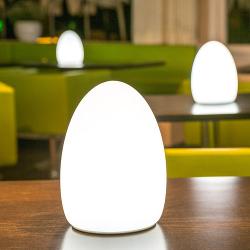 LED dekorlampe Egg med batteri RGB dimbar IP68 bakside