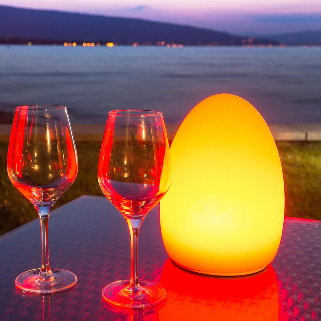LED dekorlampe Egg med batteri RGB dimbar IP68 - Smart&Green