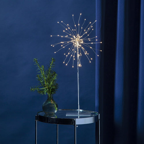 LED dekorlampe Firework 3D sølvgrå frontbilde