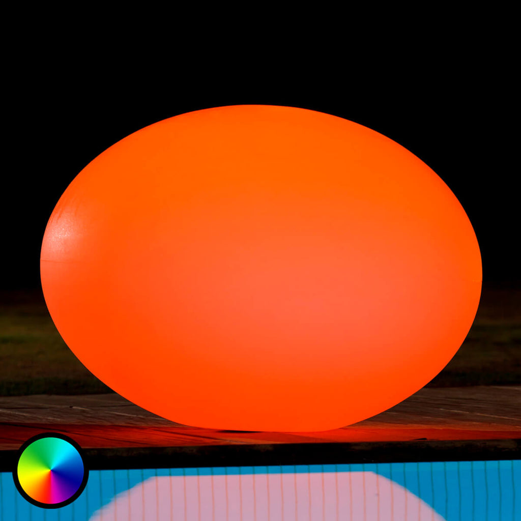 LED-dekorlampe Flatball L flytende forfra