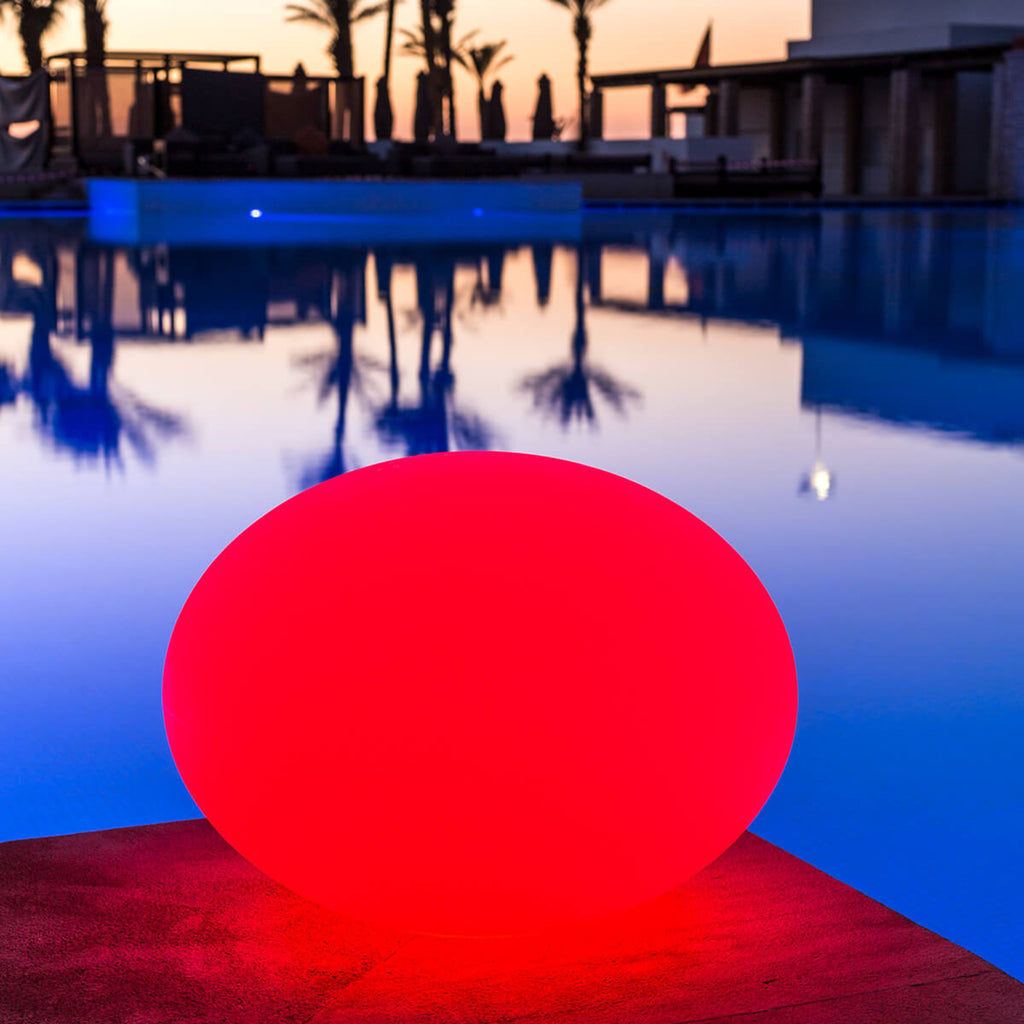 LED-dekorlampe Flatball L med app-styring