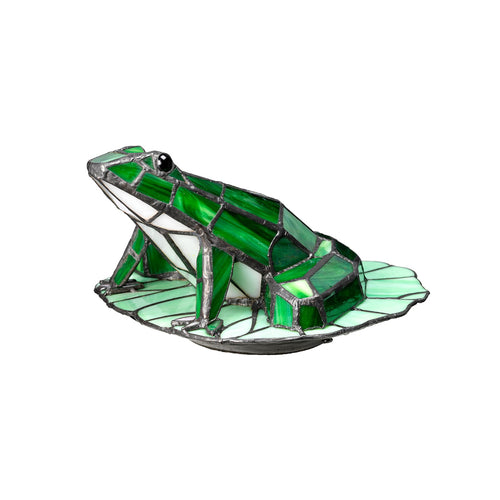 LED dekorlampe Frog tiffany-stil glass grønn G9 - Elstead bakside