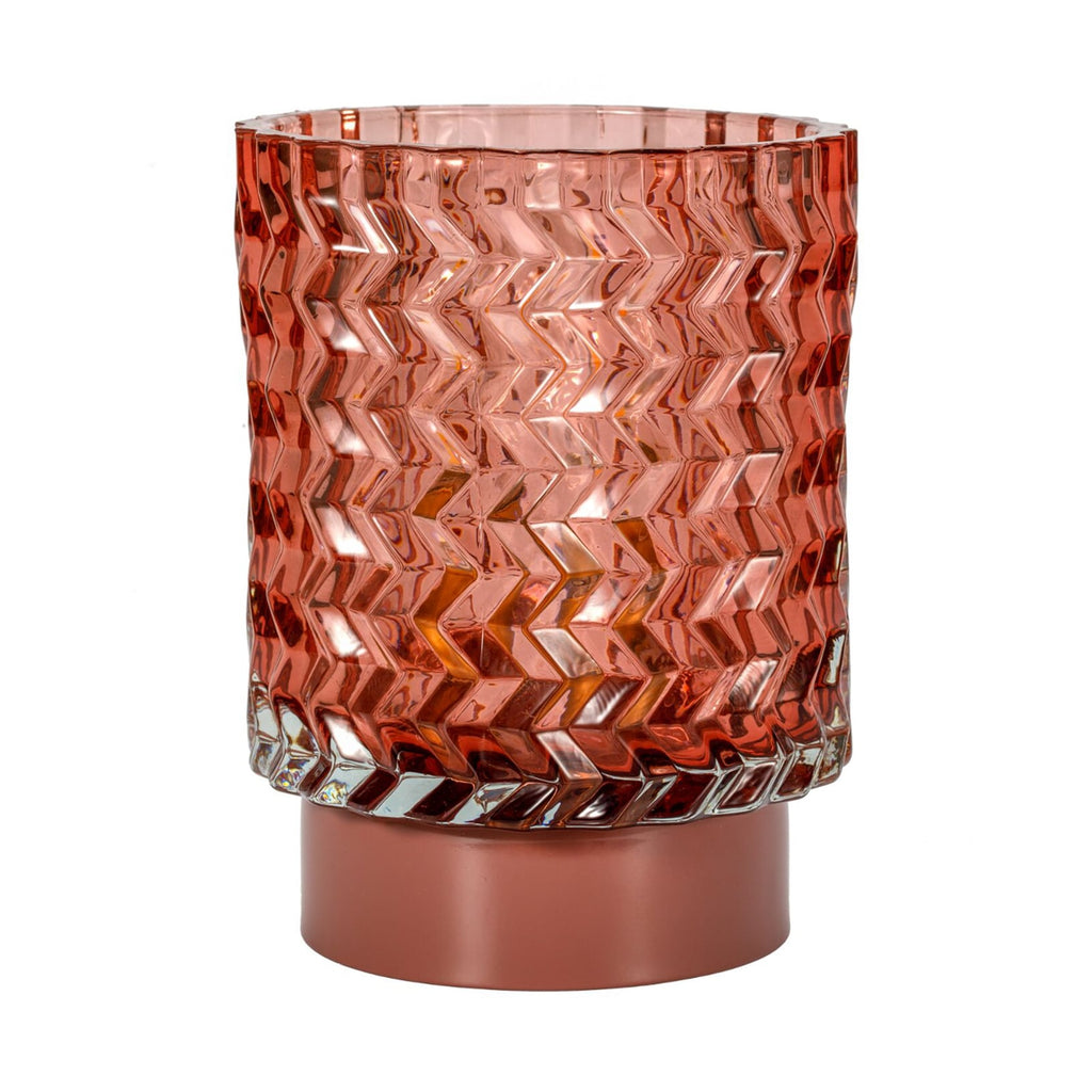 LED dekorlampe Sweet Glamour batteri rosé glass forfra