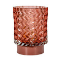 LED dekorlampe Sweet Glamour batteri rosé glass forfra