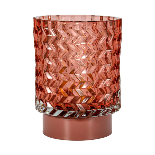 LED dekorlampe Sweet Glamour batteri rosé glass forfra