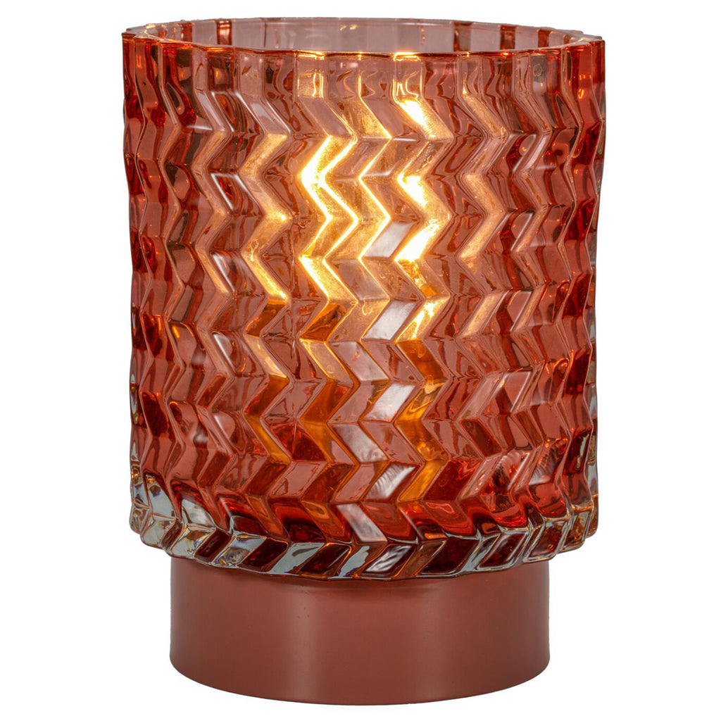 LED dekorlampe Sweet Glamour batteri rosé glass bakside