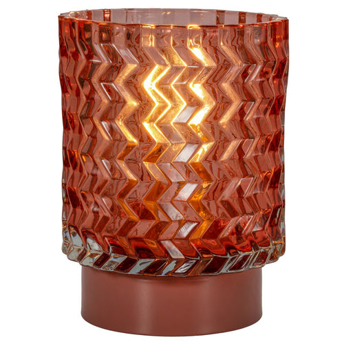 LED dekorlampe Sweet Glamour batteri rosé glass bakside