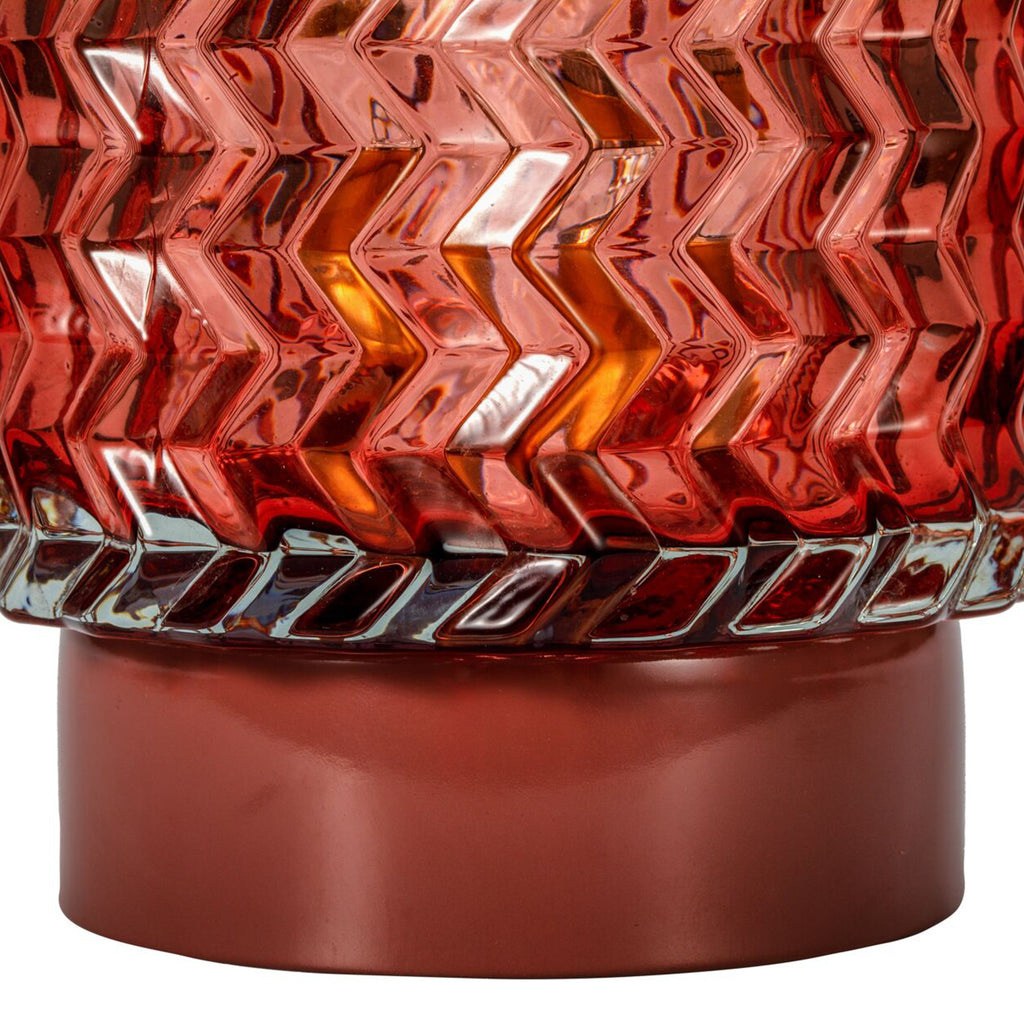 Nærbilde av LED dekorlampe Sweet Glamour batteri rosé glass