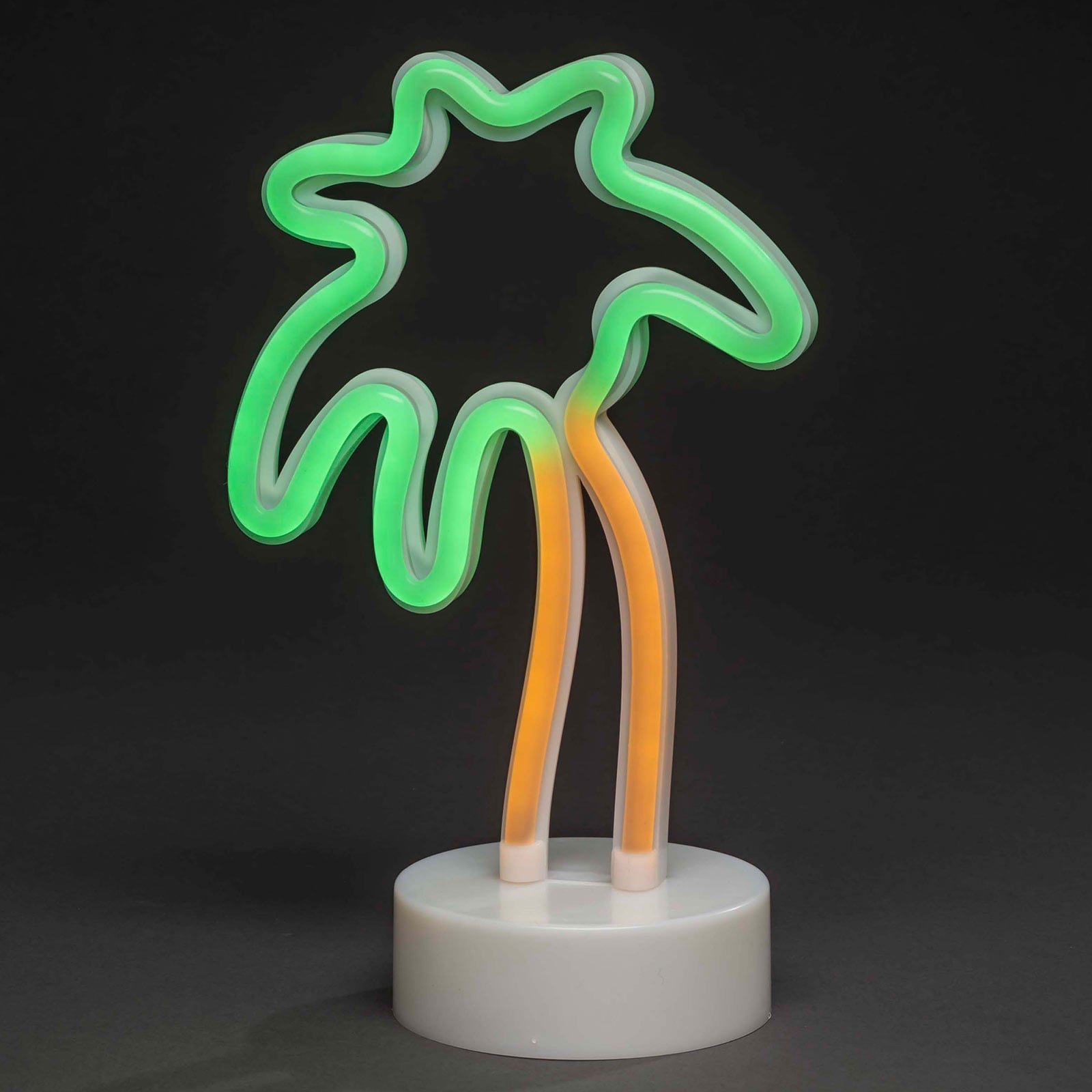 LED-dekorlys palme batteridrevet med timer 25,5 cm bakside