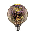 LED dekorpære E27 Ø12,5 cm 4W 3D fyrverkeri-effekt fra Lucande sett forfra