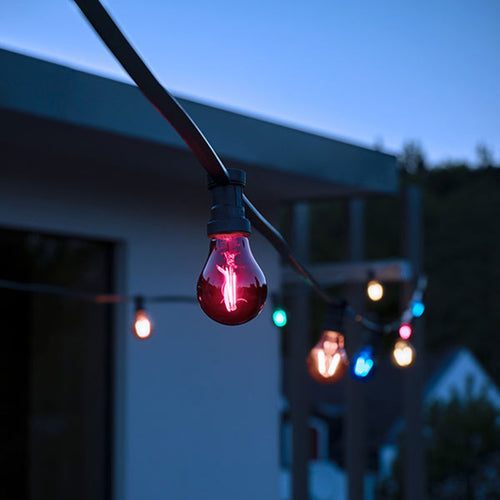 LED dekorpære E27 2,5W blå filament OSRAM detalj