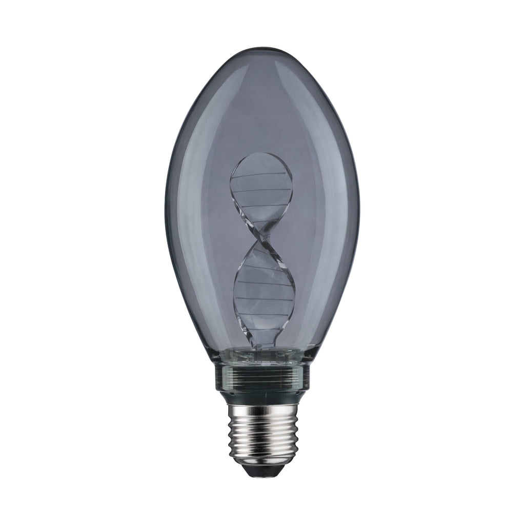 LED dekorpære E27 3,5W Helix 1800K røykfarget glass - bakside