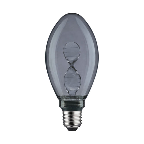 LED dekorpære E27 3,5W Helix 1800K røykfarget glass - bakside