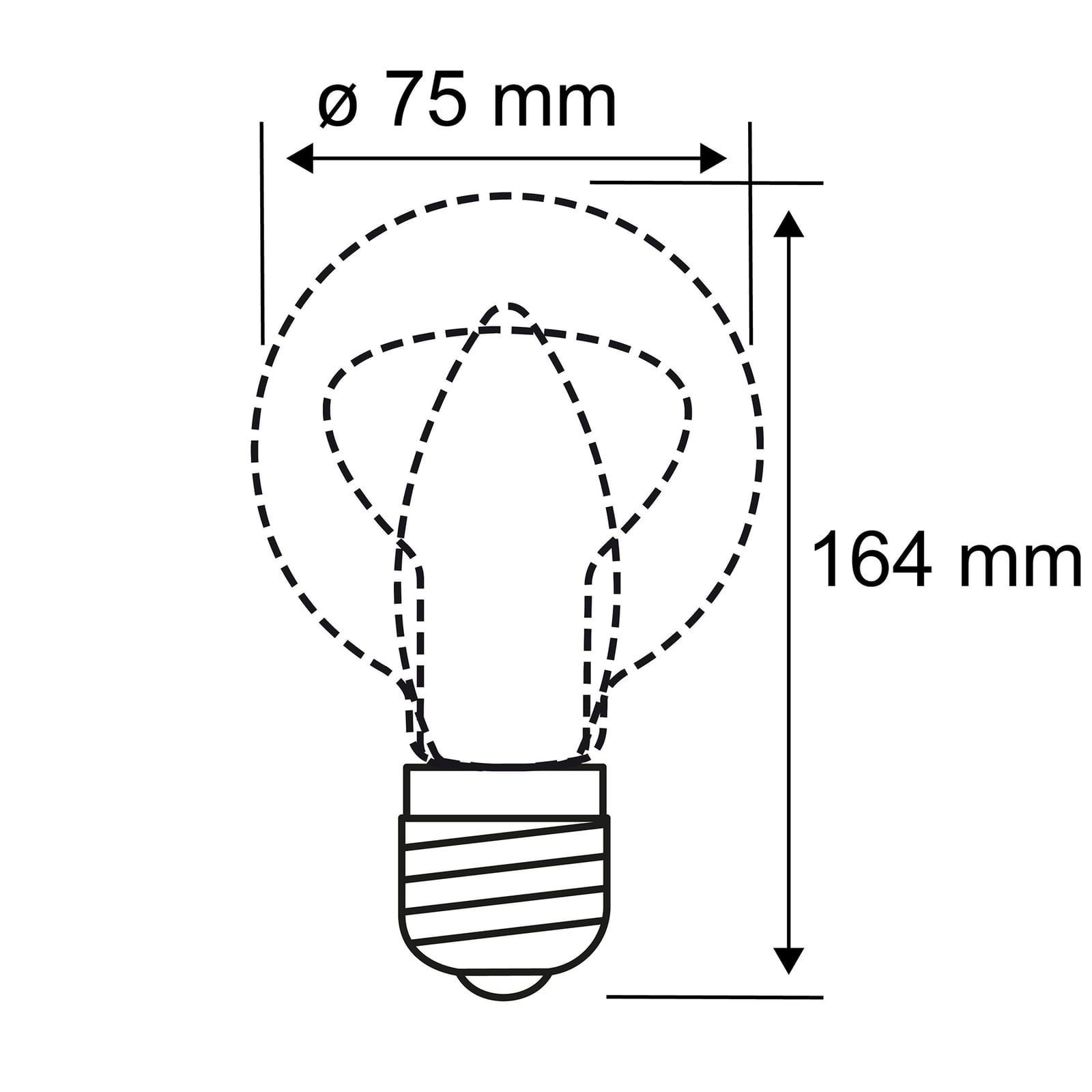 LED dekorpære E27 3,5W Helix 1800K røykfarget glass - lyseffekt