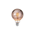 LED dekorpære E27 Ø9,5 cm 4W 1800K konfetti dimbar fra Lucande forfra