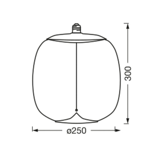 LED dekorpære Vintage 1906 Big Oval E27 4W 1800K røykgrå bakside
