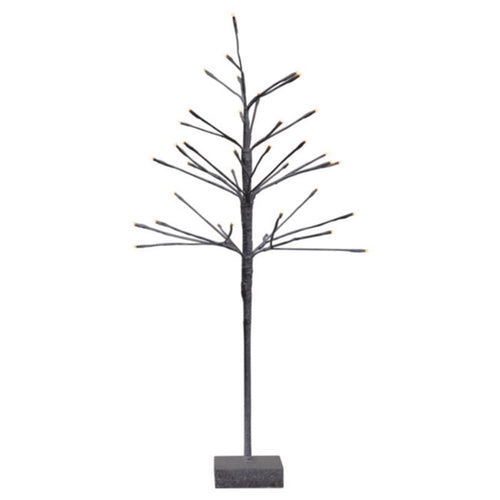 LED dekotre Snowfrost Tree brun metall 90 cm bakside