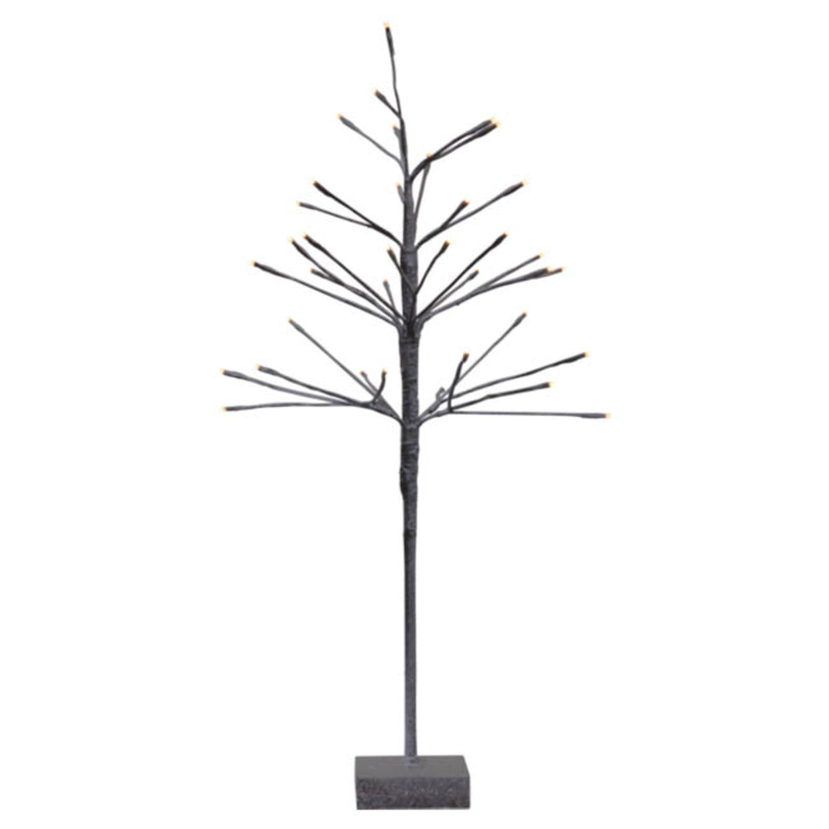 LED dekotre Snowfrost Tree brun metall 90 cm bakside